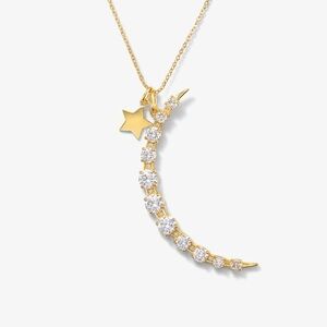 Melinda Maria Gold Moon and Star Necklace